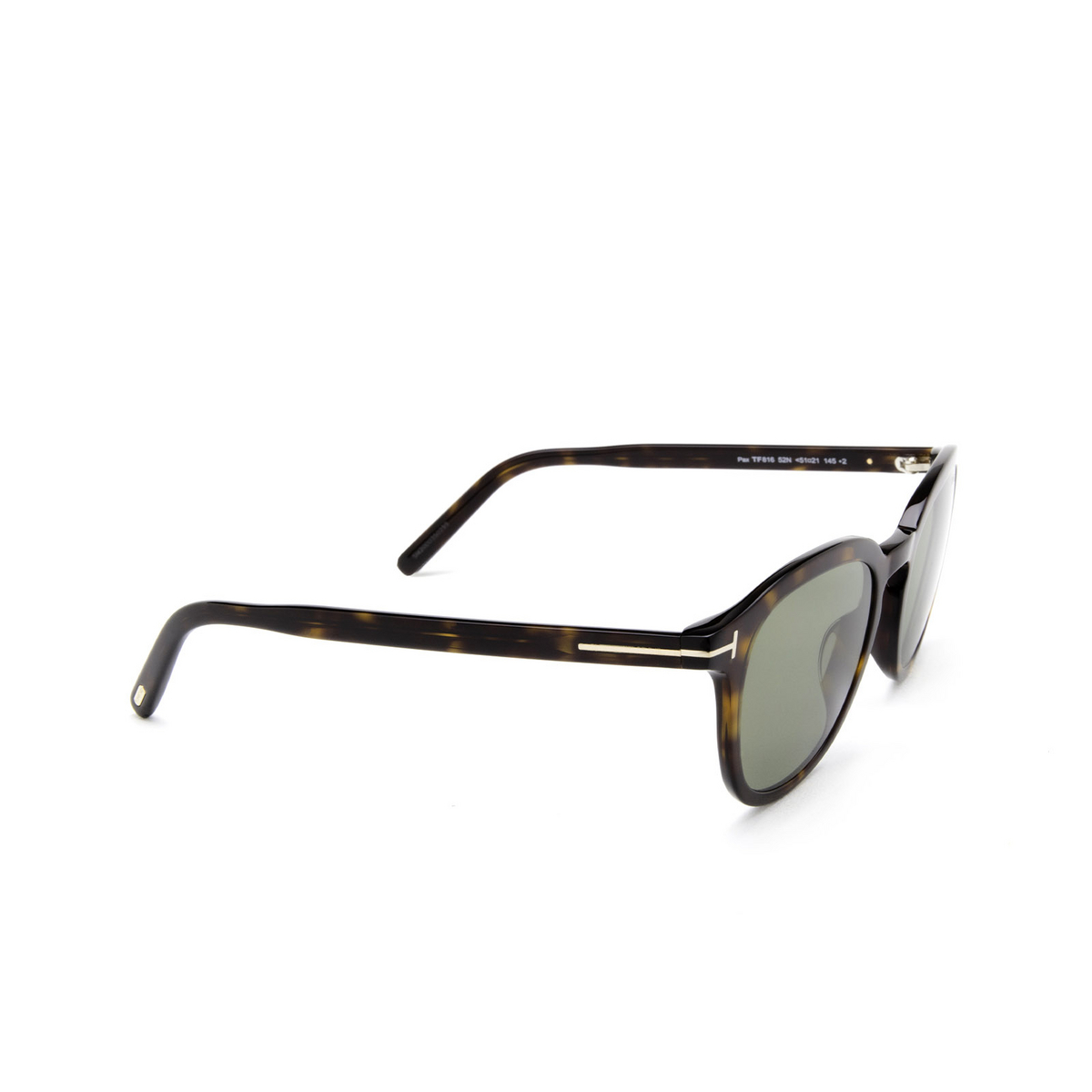 Tom Ford PAX Sunglasses 52N Dark Havana - three-quarters view