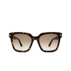 Tom Ford SELBY Sonnenbrillen 52F dark havana - Produkt-Miniaturansicht 1/4