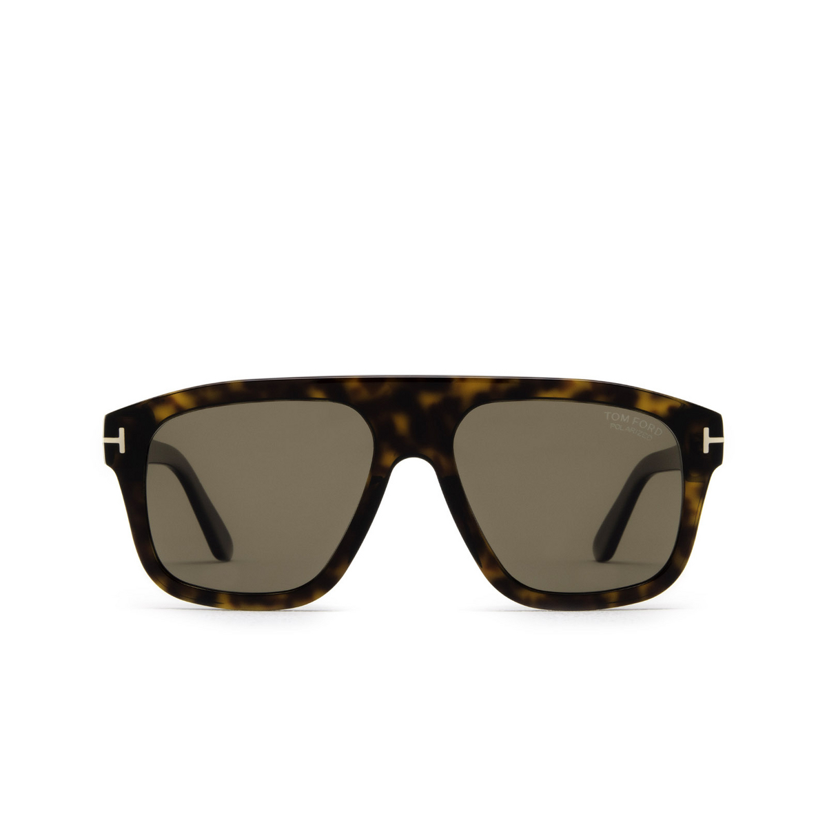 Tom Ford® Square Sunglasses: Thor FT0777 color Dark Havana 52H - front view.