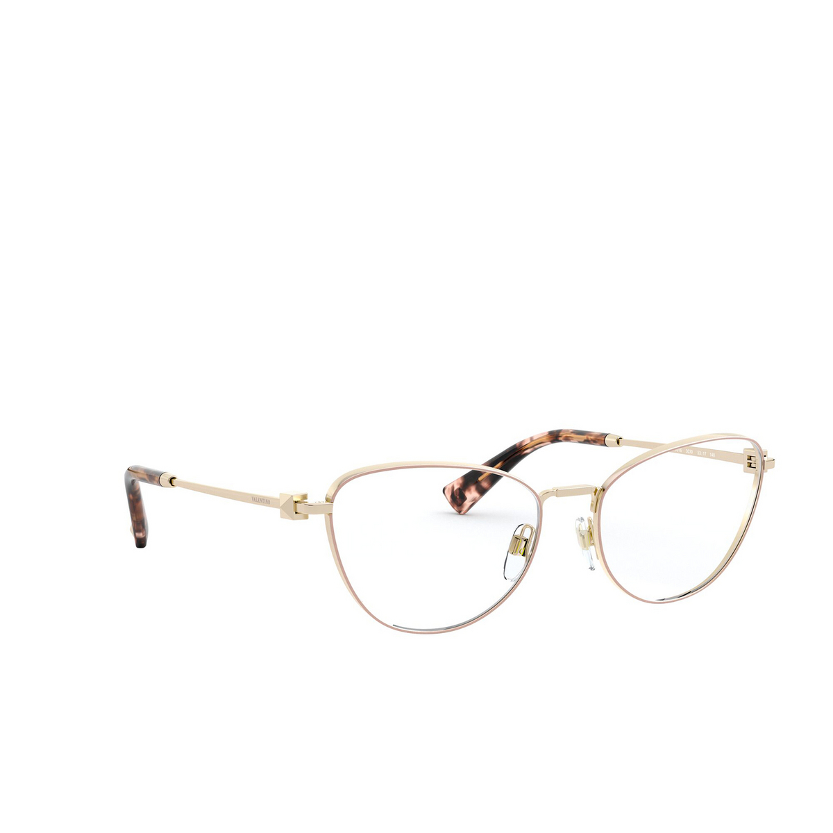 Valentino VA1016 Eyeglasses 3030 Copper / Pink - three-quarters view