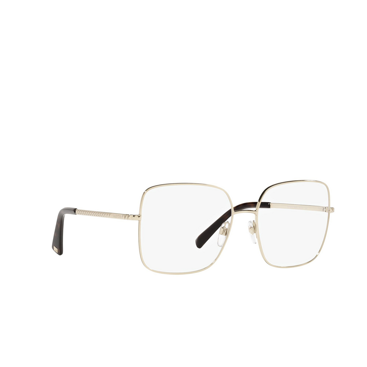 Valentino® Square Sunglasses: VA1024 color Light Gold 3003 - three-quarters view.
