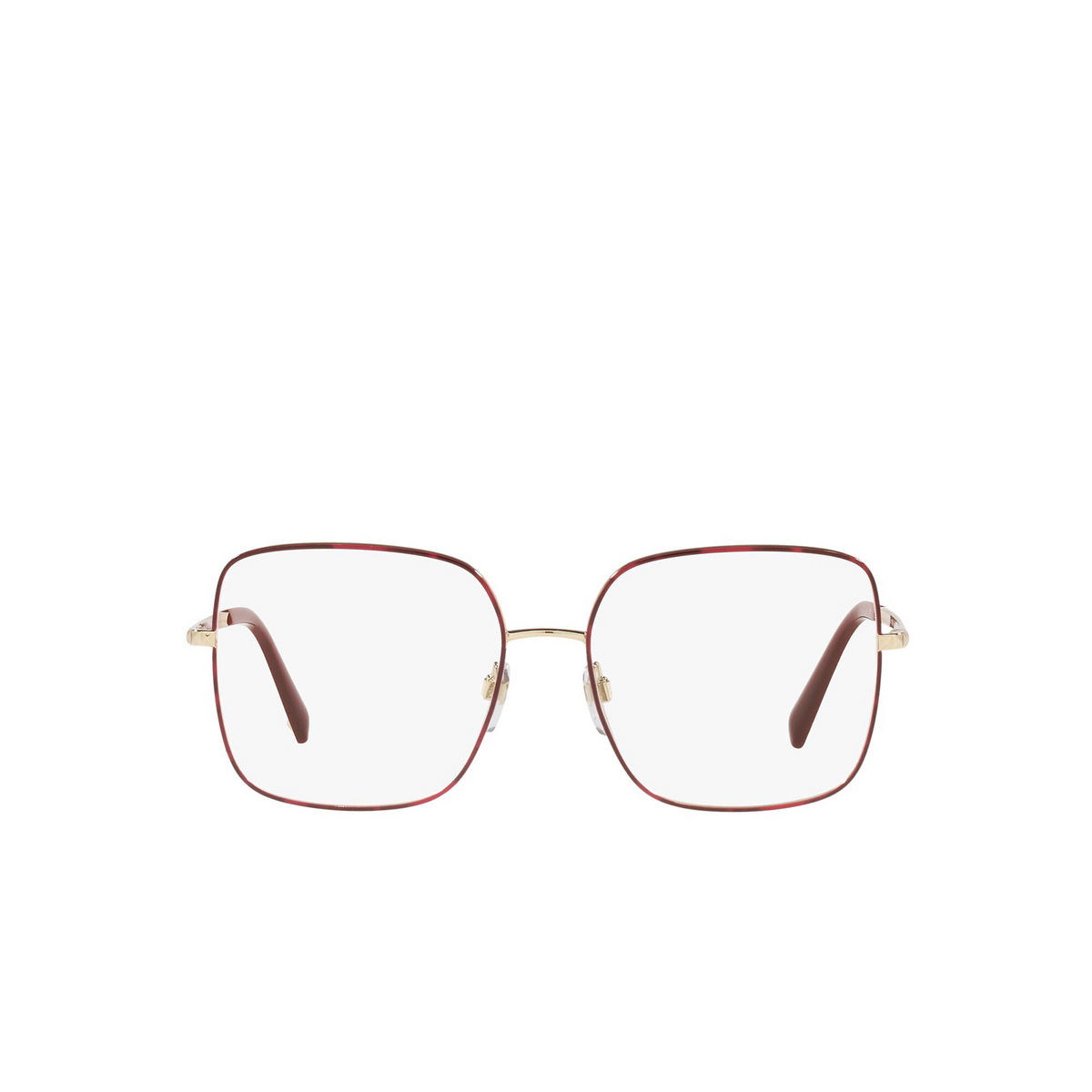 Valentino® Square Sunglasses: VA1024 color Red Havana / Light Gold 3068 - front view.