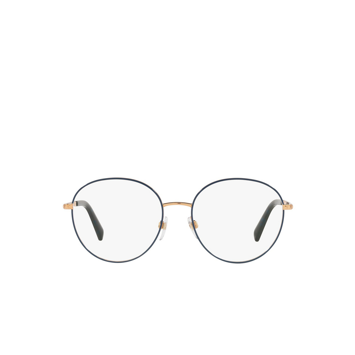 Valentino® Round Sunglasses: VA1025 color Blue / Rose Gold 3031 - front view.