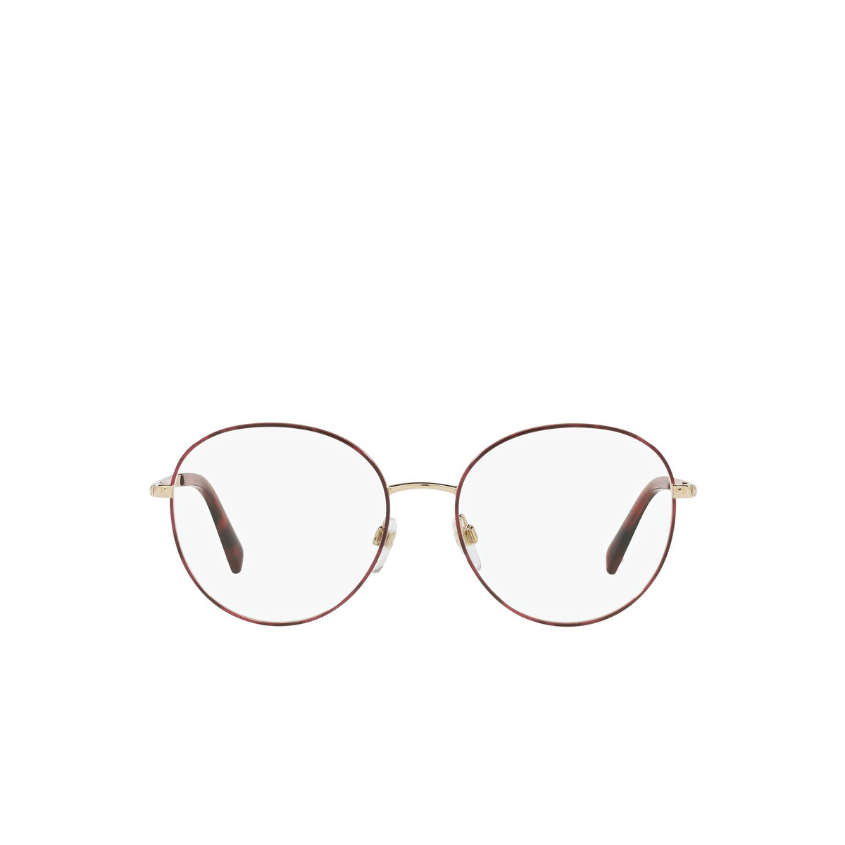 Valentino® Round Sunglasses: VA1025 color Red Havana / Light Gold 3068 - front view.