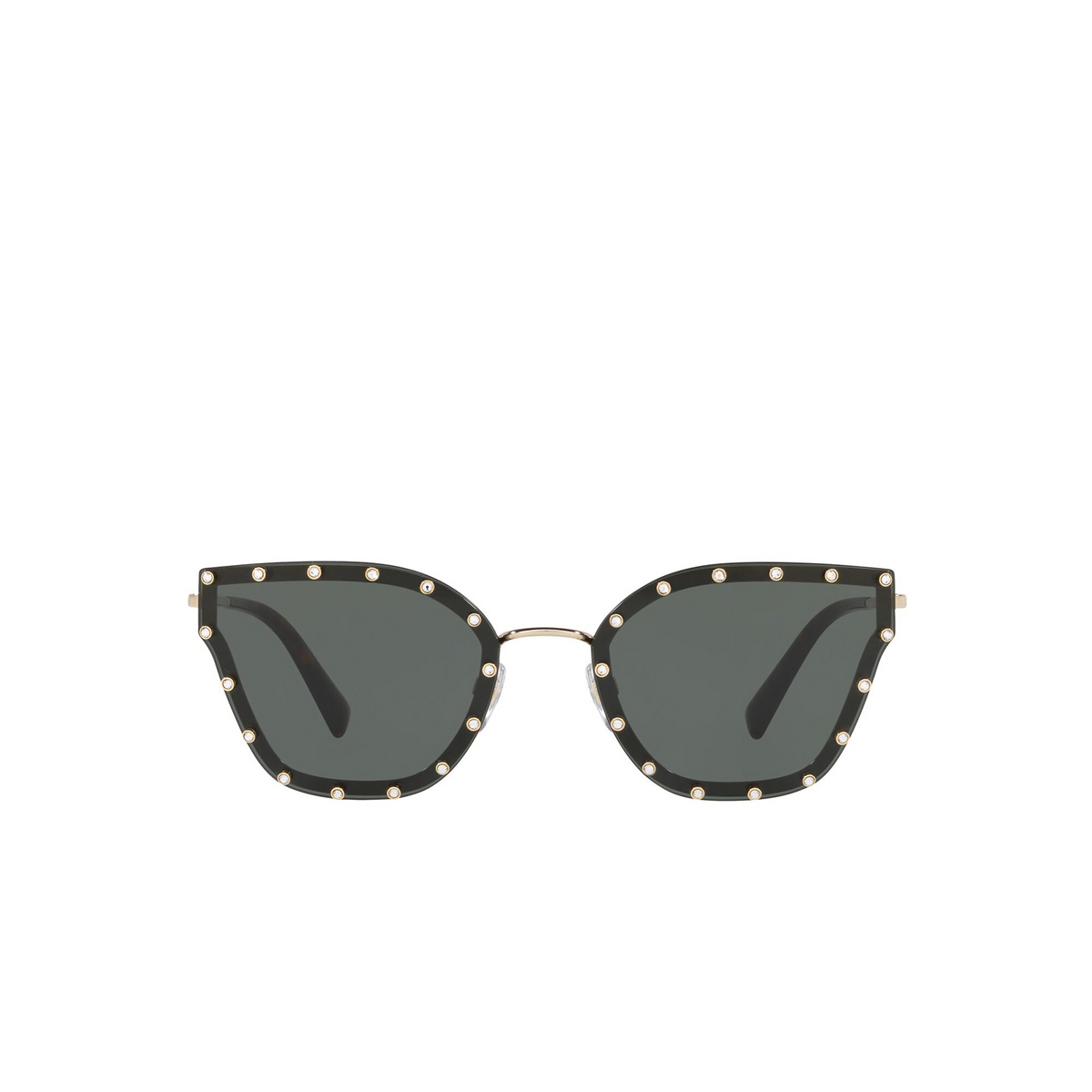 Valentino® Butterfly Sunglasses: VA2028 color Light Gold 300371 - front view.