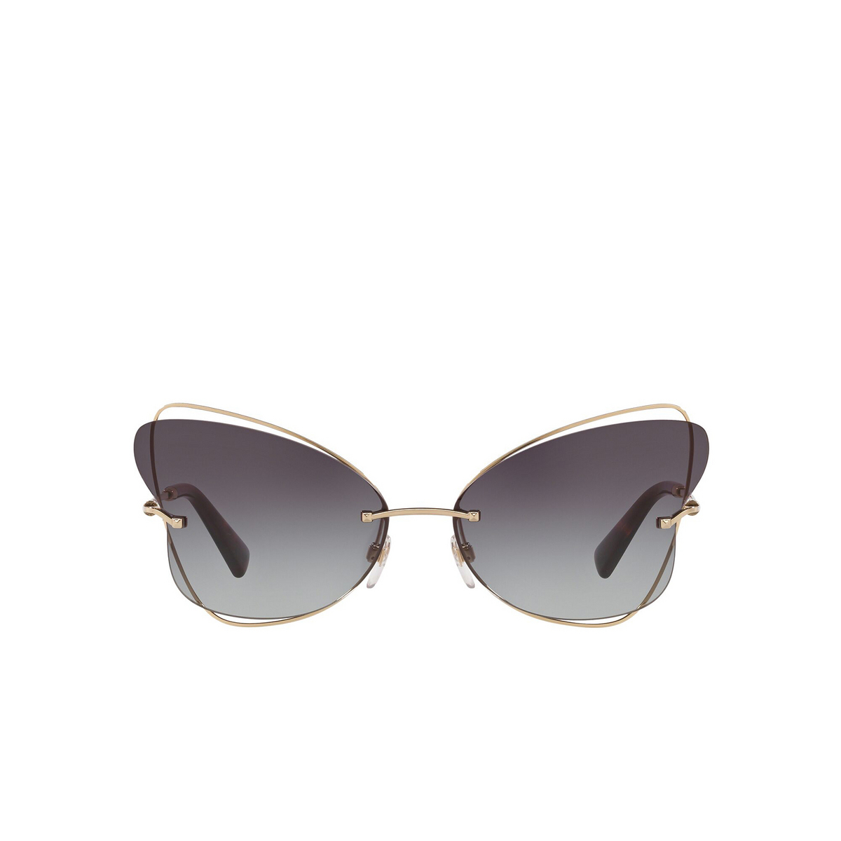 Valentino® Butterfly Sunglasses: VA2031 color Pale Gold 30038G - front view.