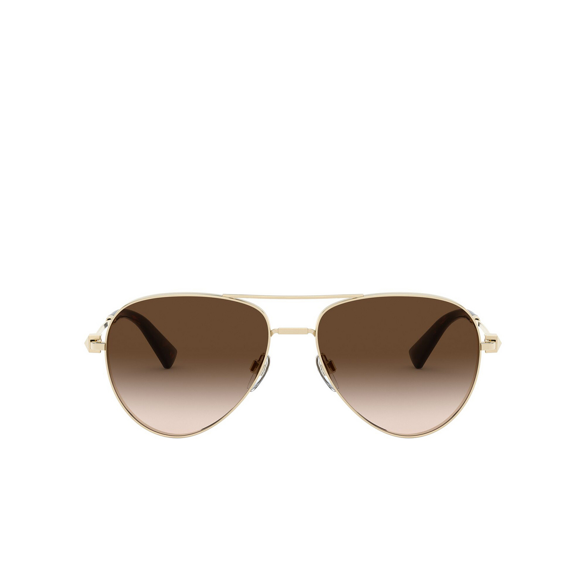 Valentino® Aviator Sunglasses: VA2034 color Pale Gold 300313 - front view.