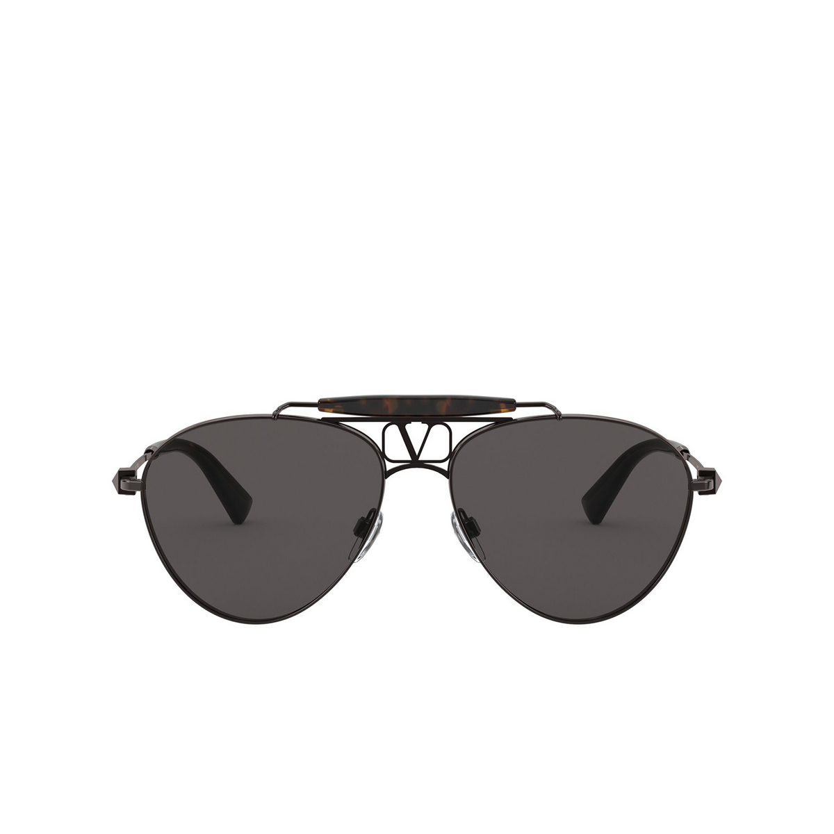 Valentino® Aviator Sunglasses: VA2039 color Rutenium 303987 - front view.