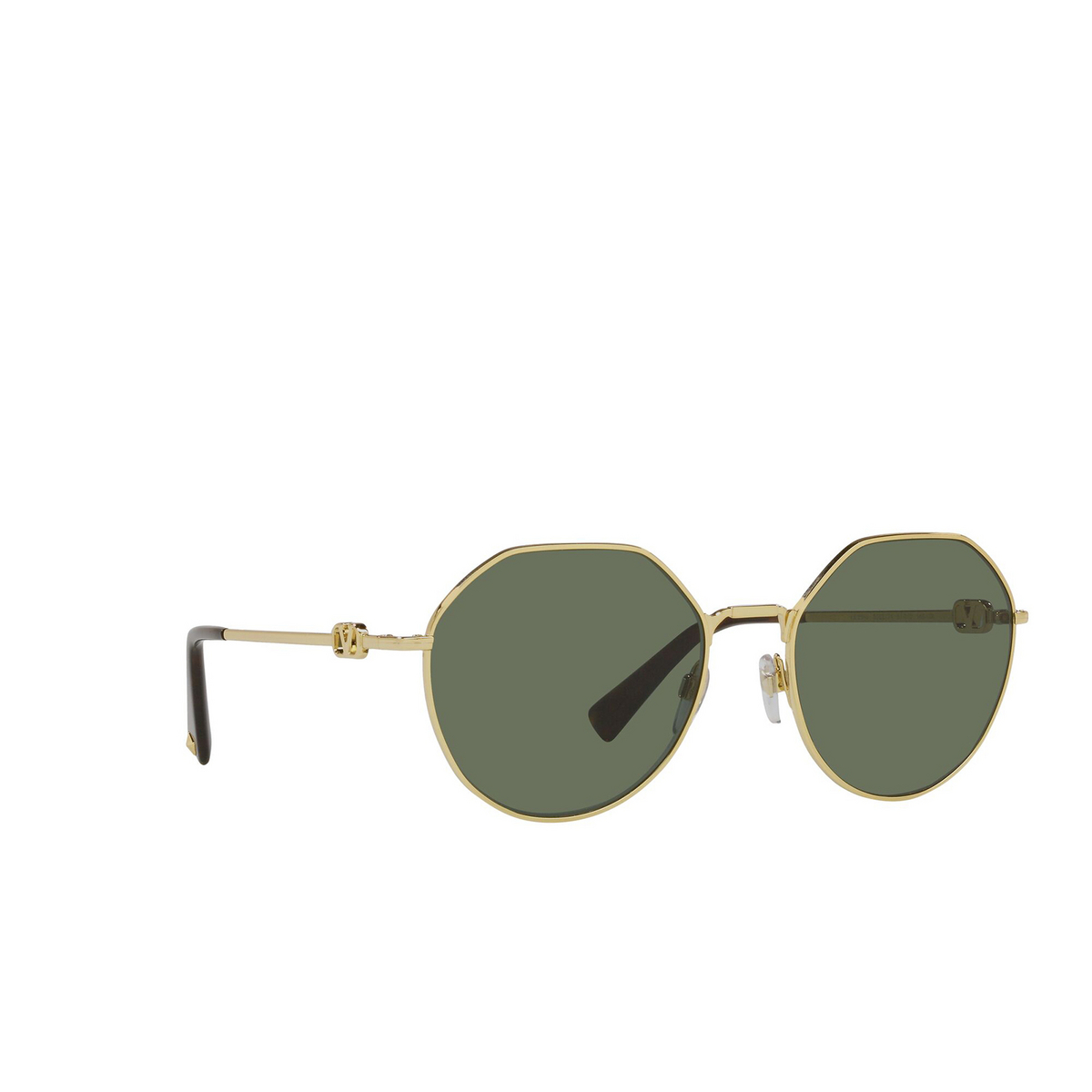 Valentino® Irregular Sunglasses: VA2043 color Gold 300271 - three-quarters view.