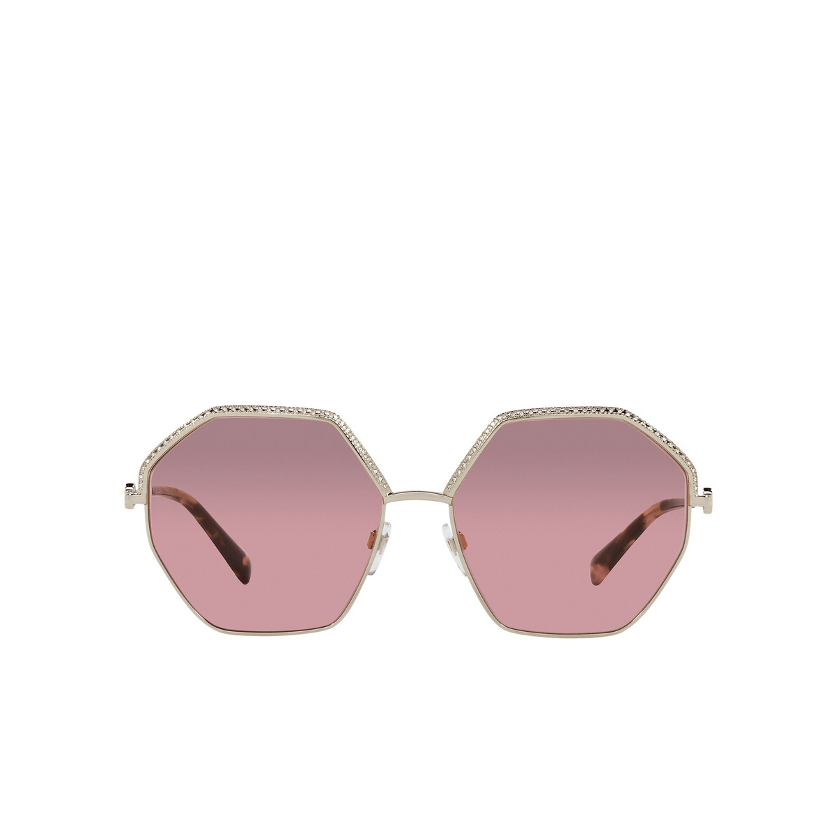 Valentino® Irregular Sunglasses: VA2044 color Pale Gold 300384 - front view.