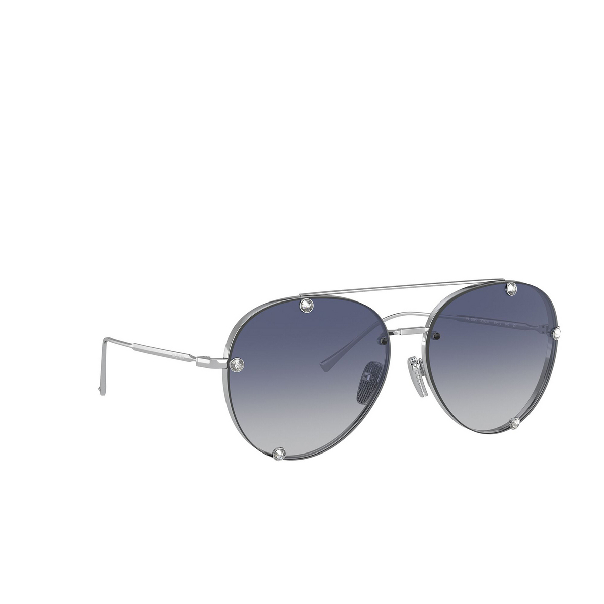 Valentino VA2045 Sunglasses 30064L Silver - three-quarters view