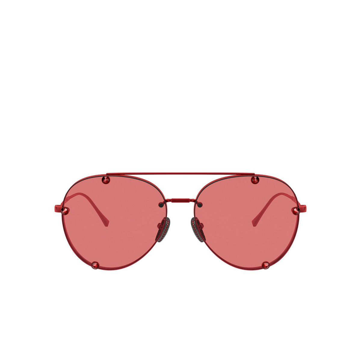 Valentino® Aviator Sunglasses: VA2045 color Red 305484 - front view.