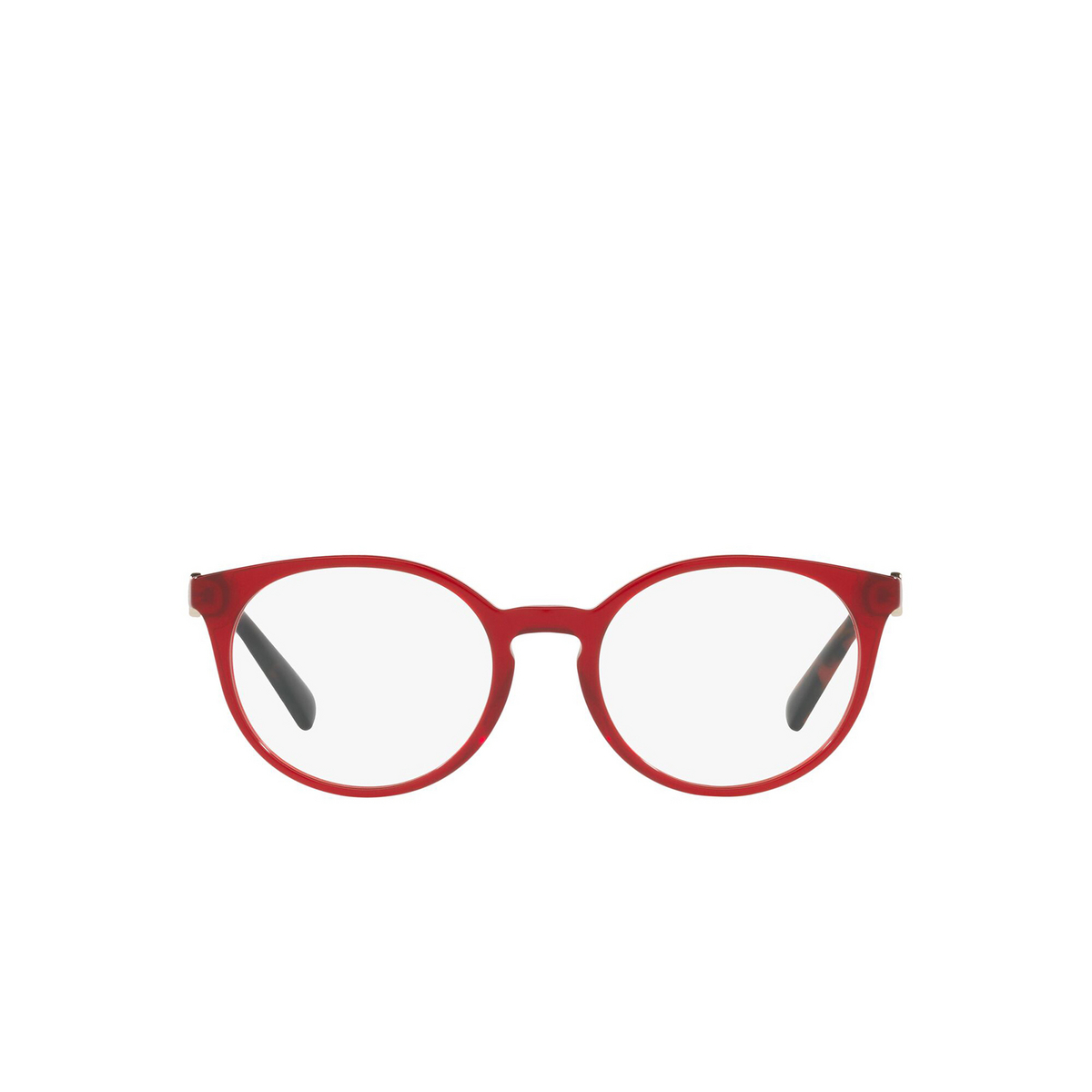 Valentino® Round Eyeglasses: VA3068 color Red Transparent 5121 - front view.
