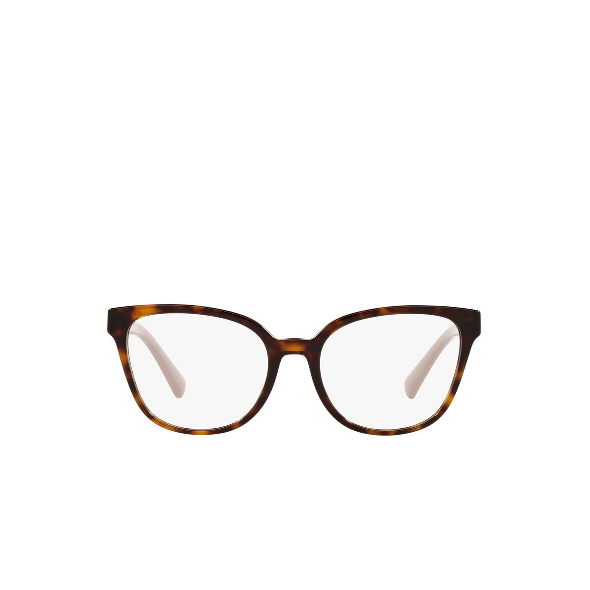 Valentino® Square Eyeglasses: VA3072 color Havana 5205 - front view.