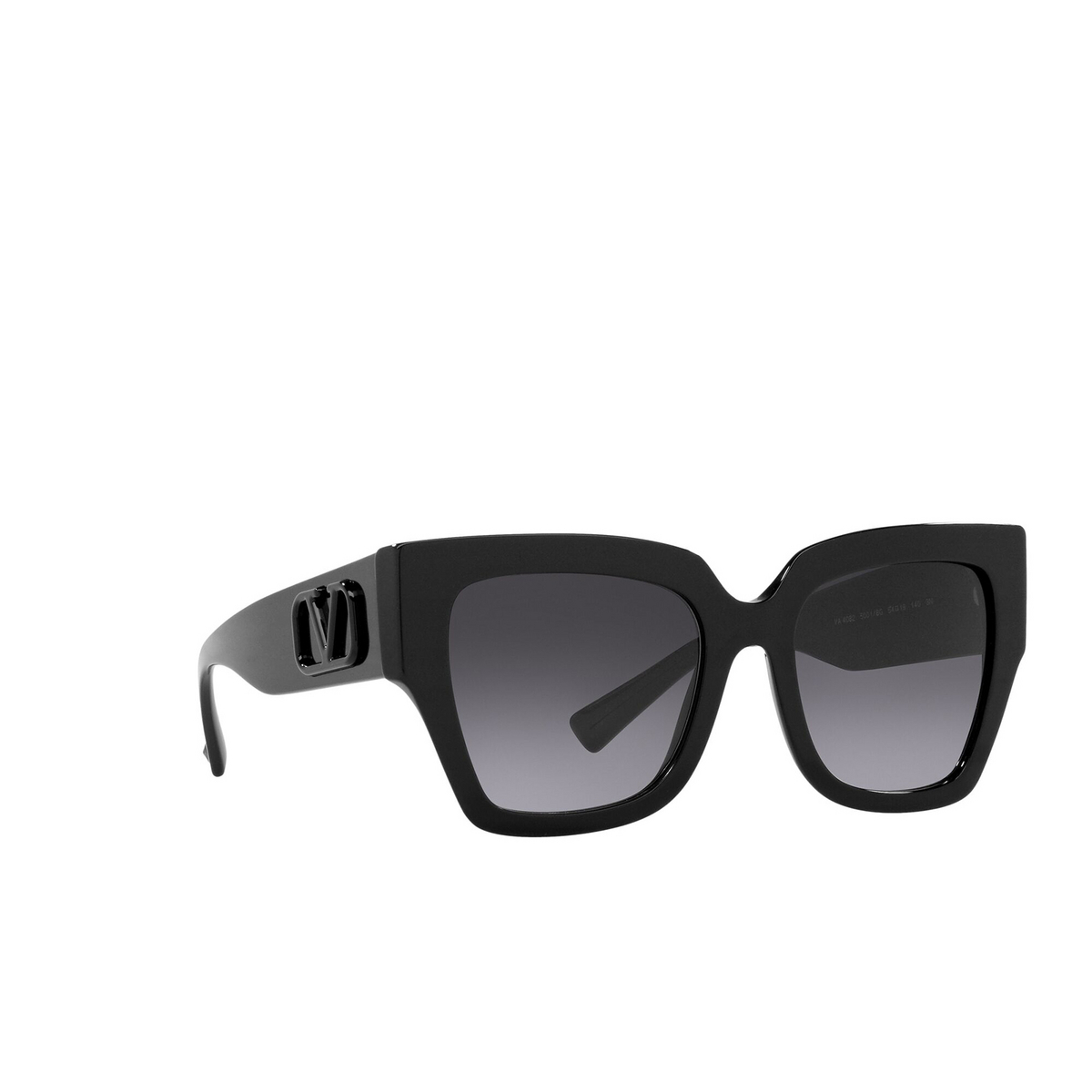 Valentino VA4082 Sunglasses 50018G Black - three-quarters view