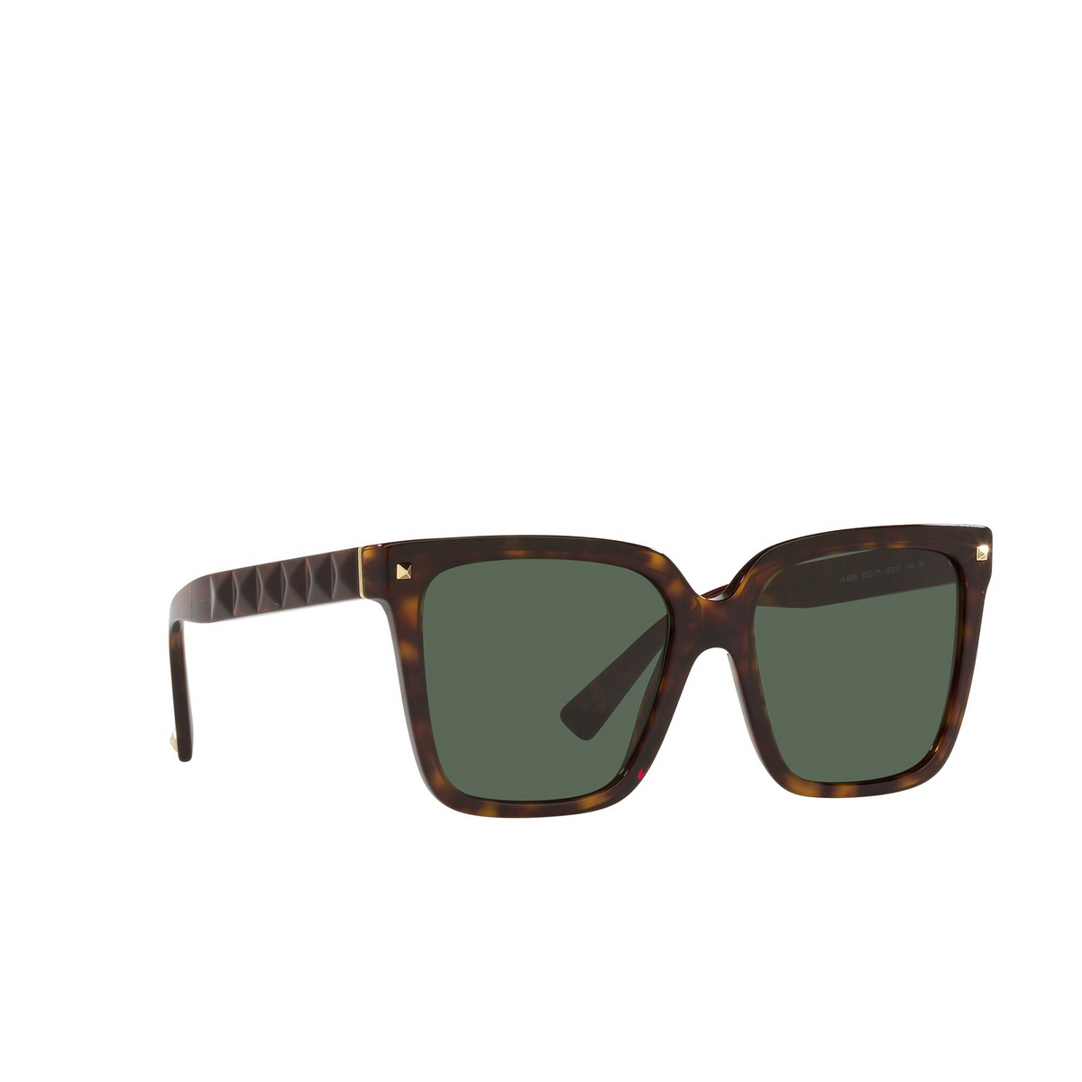 Valentino® Square Sunglasses: VA4098 color Havana 500271 - three-quarters view.