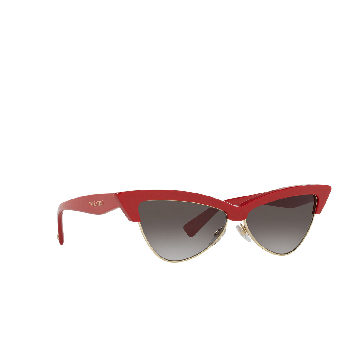 Valentino® Cat-eye Sunglasses: VA4102 color Red 51108G - three-quarters view.