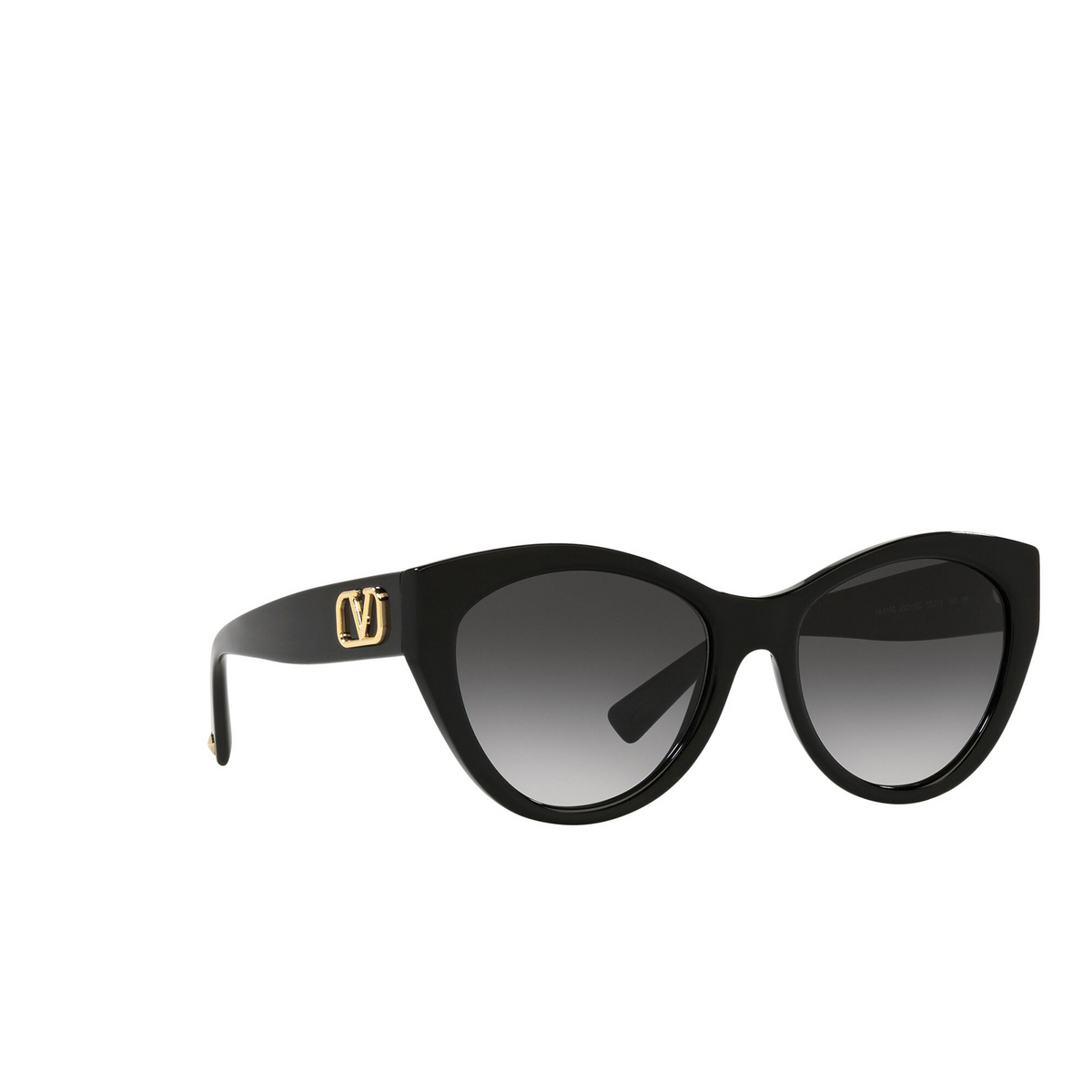 Valentino® Cat-eye Sunglasses: VA4109 color Black 50018G - three-quarters view.