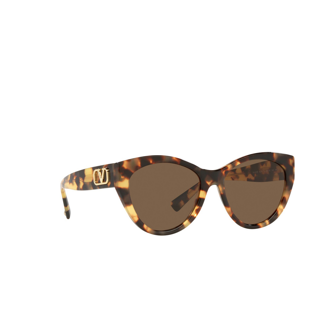 Valentino® Cat-eye Sunglasses: VA4109 color Light Havana 503673 - three-quarters view.