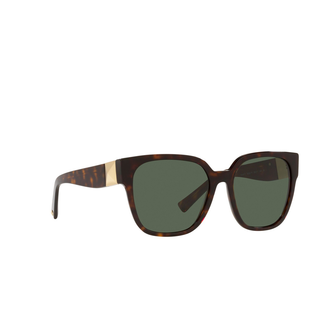 Valentino® Square Sunglasses: VA4111 color Havana 500271 - three-quarters view.