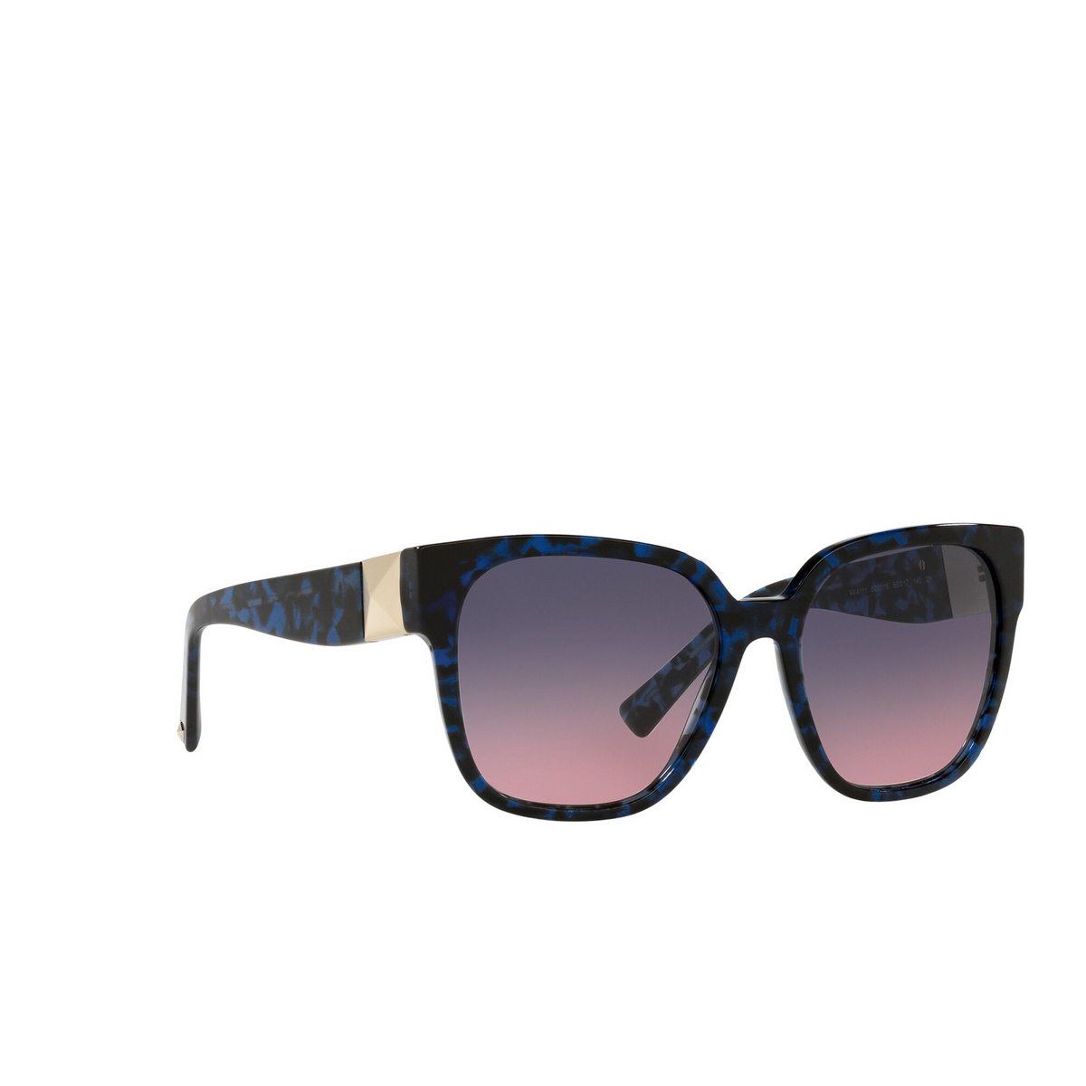 Valentino VA4111 Sunglasses 5031I6 Blue Havana - three-quarters view