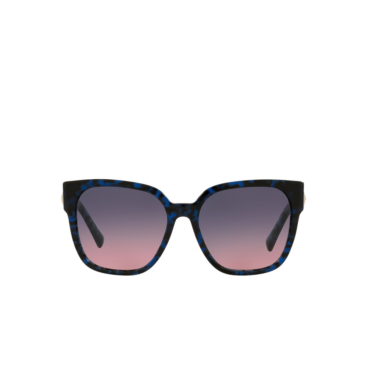 Valentino® Square Sunglasses: VA4111 color Blue Havana 5031I6 - front view.