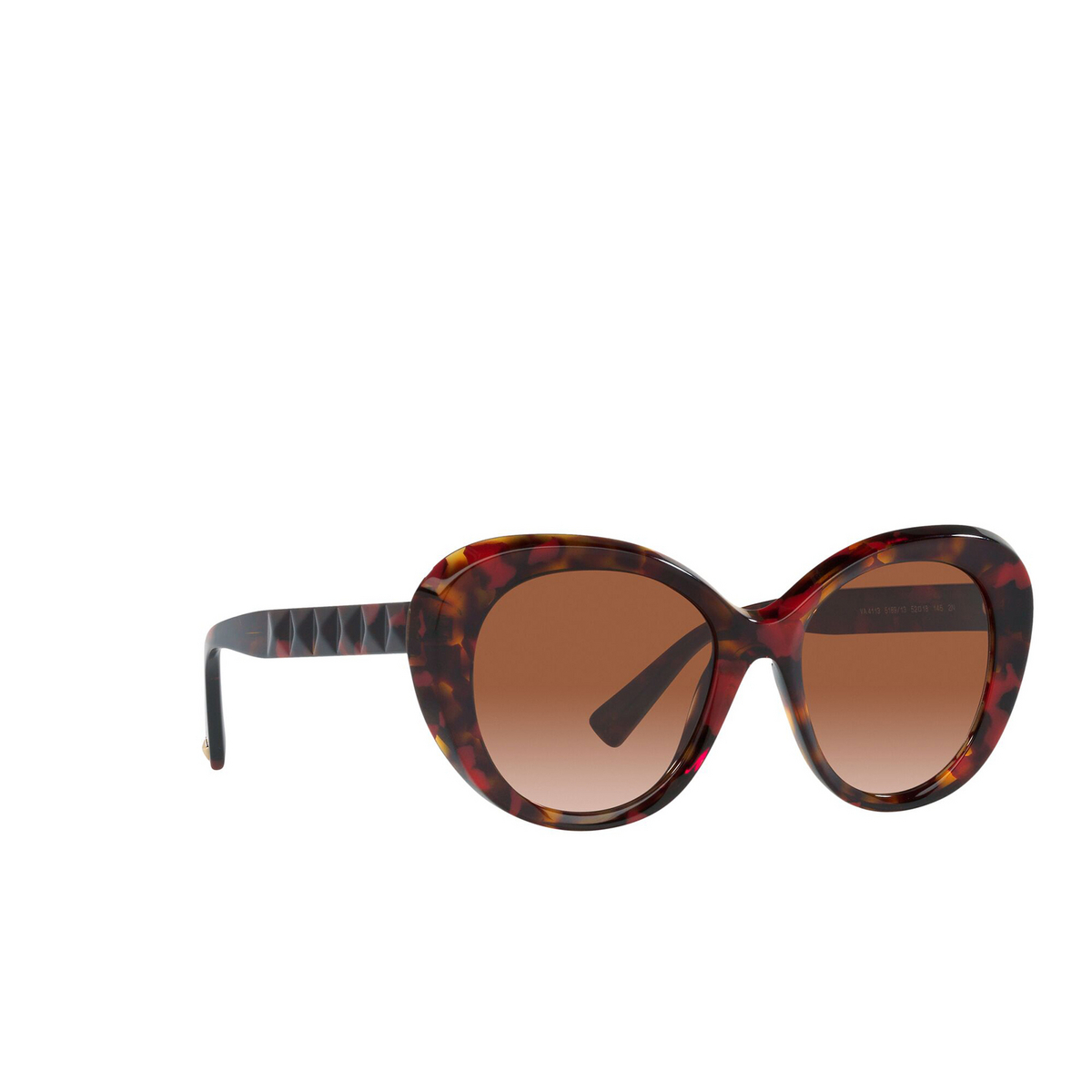 Valentino® Butterfly Sunglasses: VA4113 color Red Havana 518913 - three-quarters view.