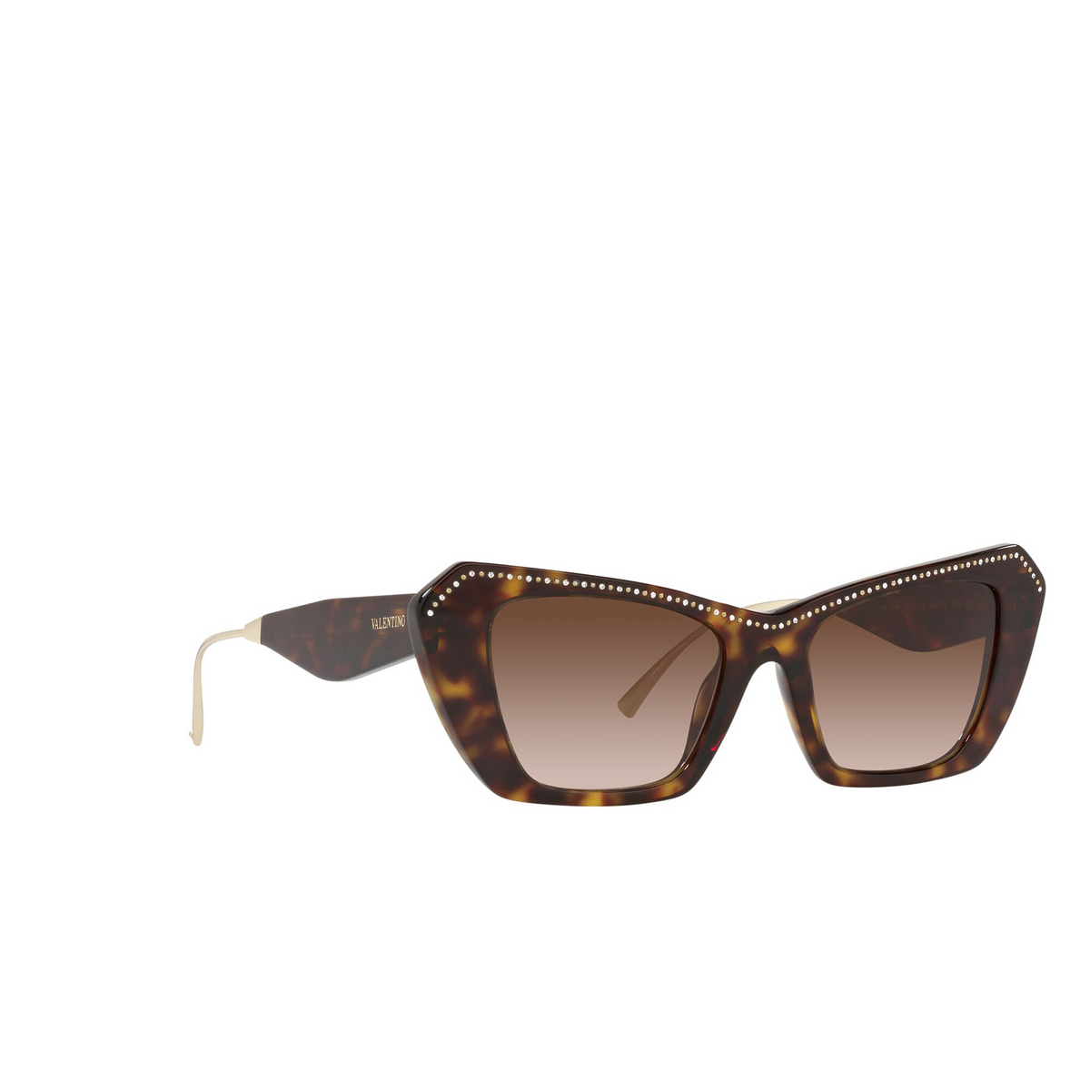 Valentino® Cat-eye Sunglasses: VA4114 color 500213 Havana - three-quarters view