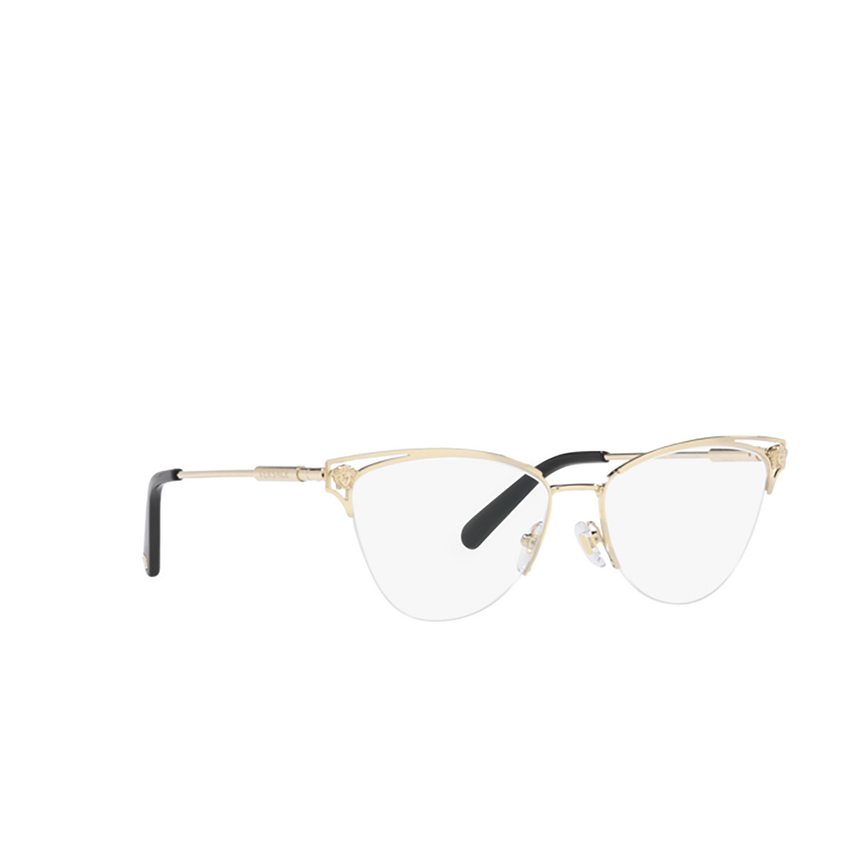 Versace VE1280 Eyeglasses 1252 Pale Gold - three-quarters view