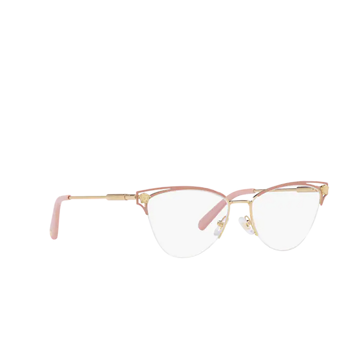 Versace VE1280 Eyeglasses 1481 Gold / Pink - three-quarters view