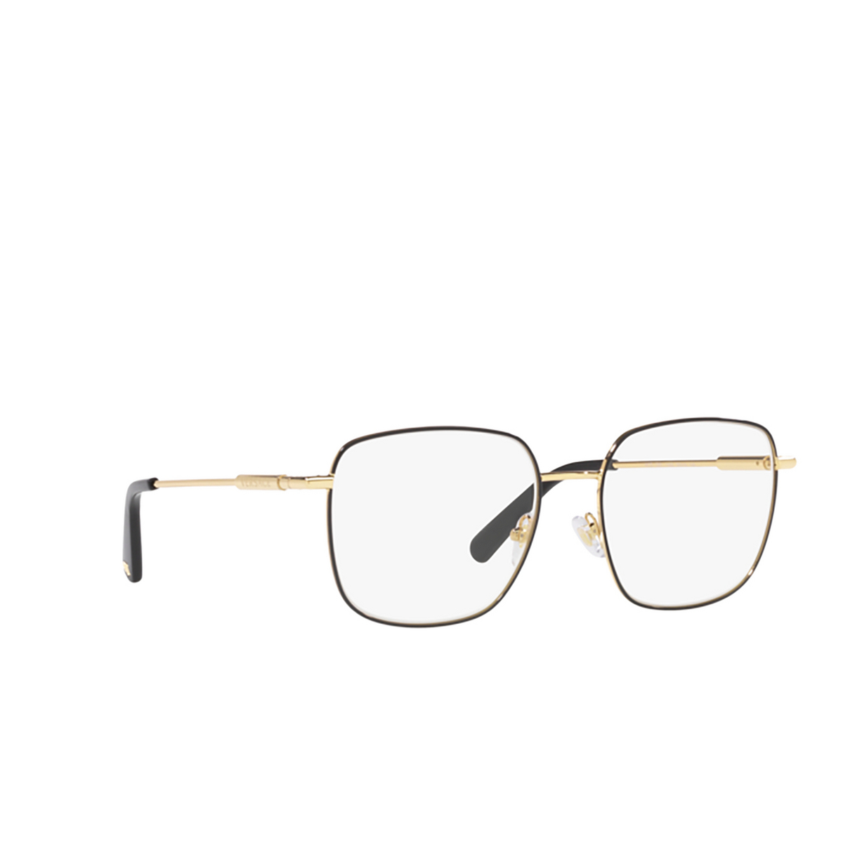 Versace VE1281 Eyeglasses 1433 Gold / Black - three-quarters view