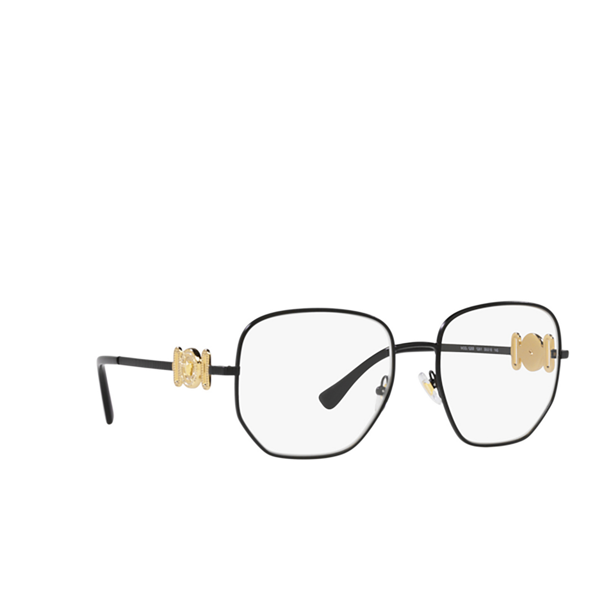 Versace VE1283 Eyeglasses 1261 Matte Black - three-quarters view