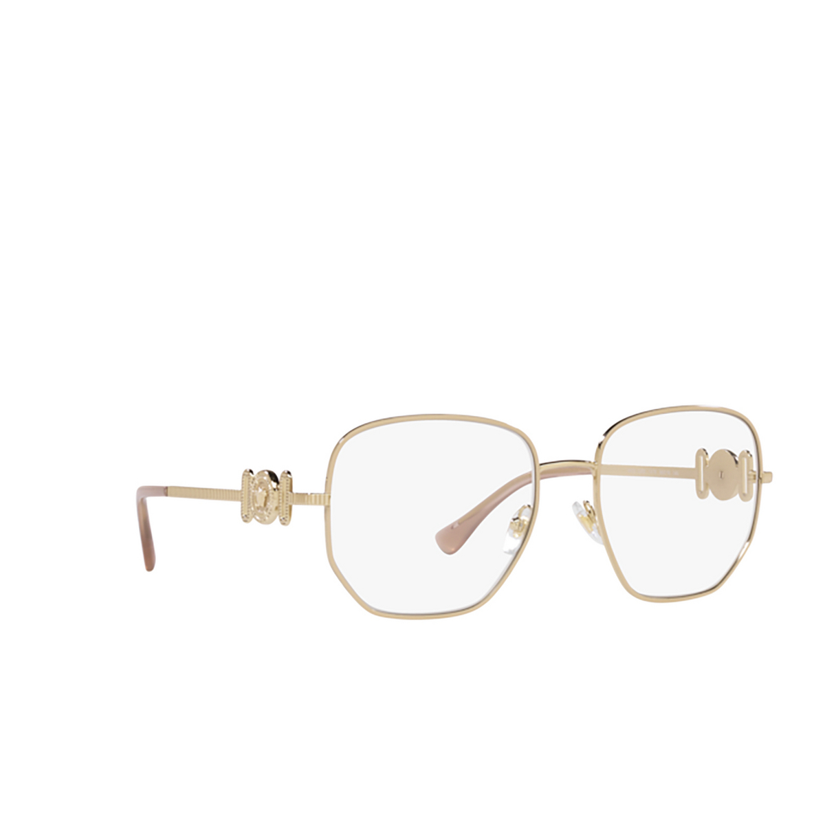 Versace VE1283 Eyeglasses 1476 Beige / Pale Gold - three-quarters view