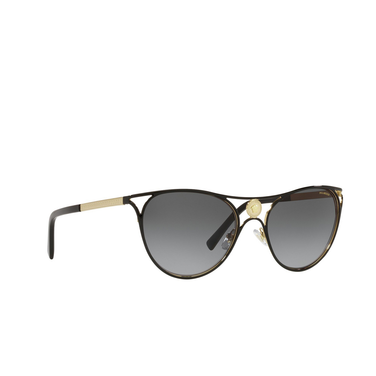 Versace VE2237 Sunglasses 1433T3 Black / Gold - three-quarters view