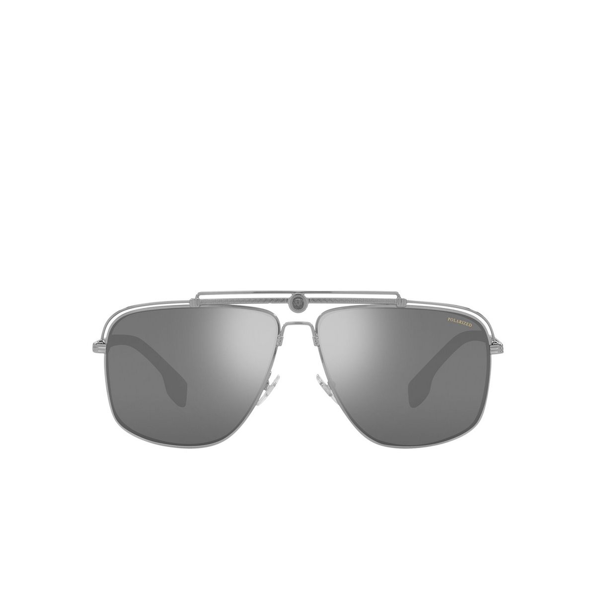 Versace® Square Sunglasses: VE2242 color Gunmetal 1001Z3 - front view.