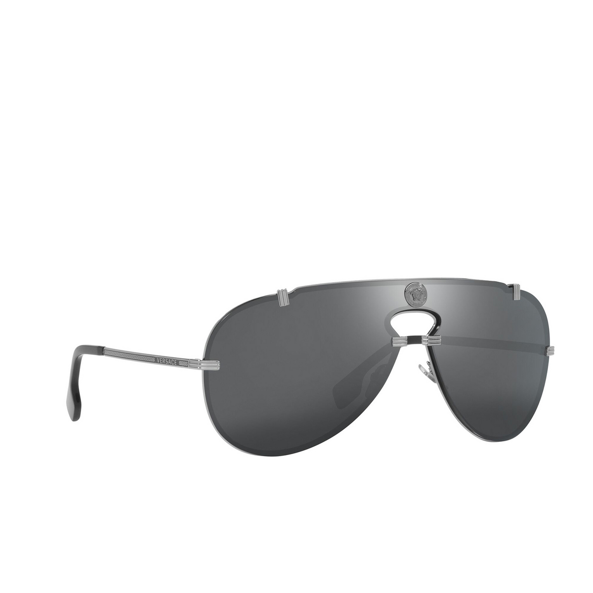 Versace® Aviator Sunglasses: VE2243 color Gunmetal 10016G - three-quarters view.
