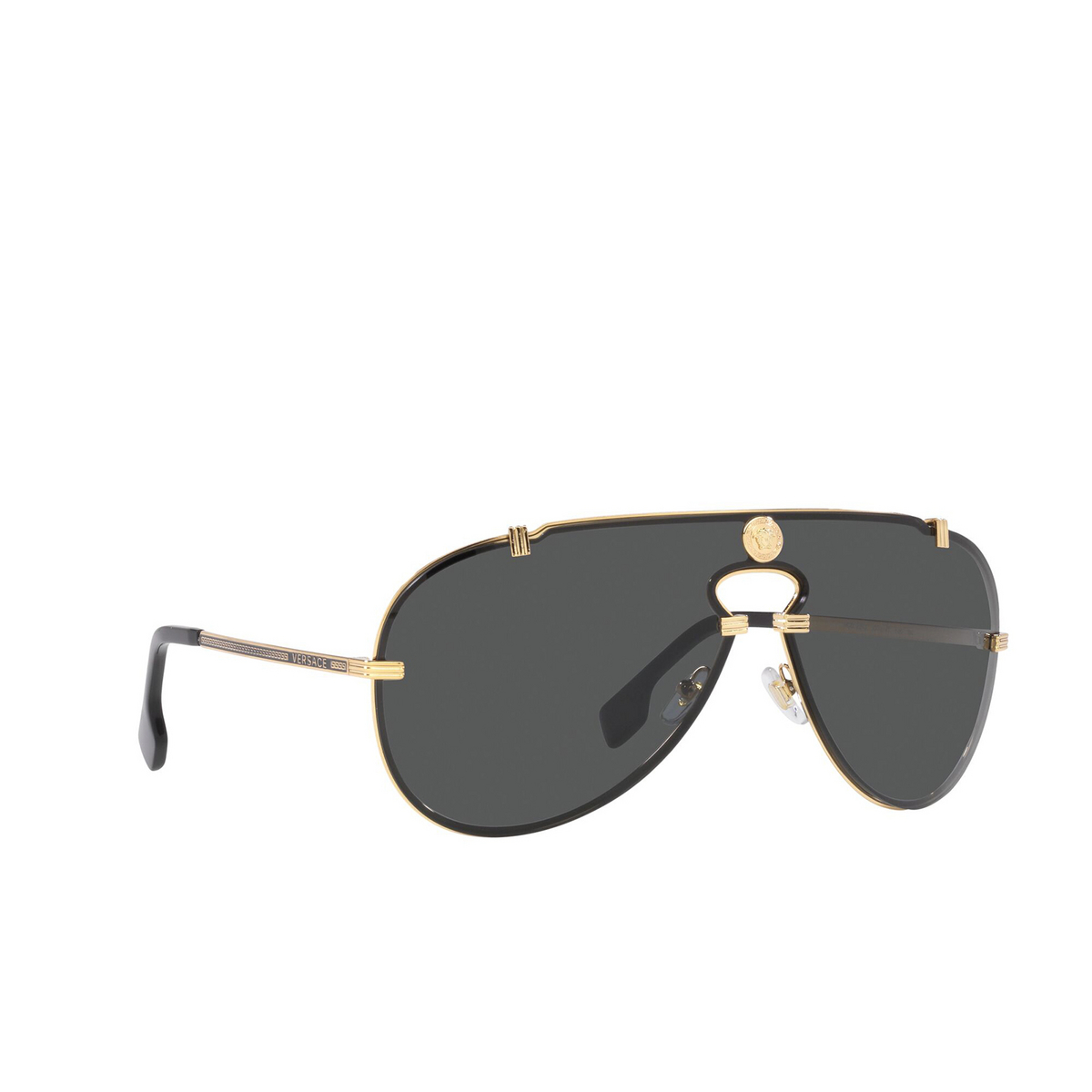 Versace® Aviator Sunglasses: VE2243 color Gold 100287 - three-quarters view.