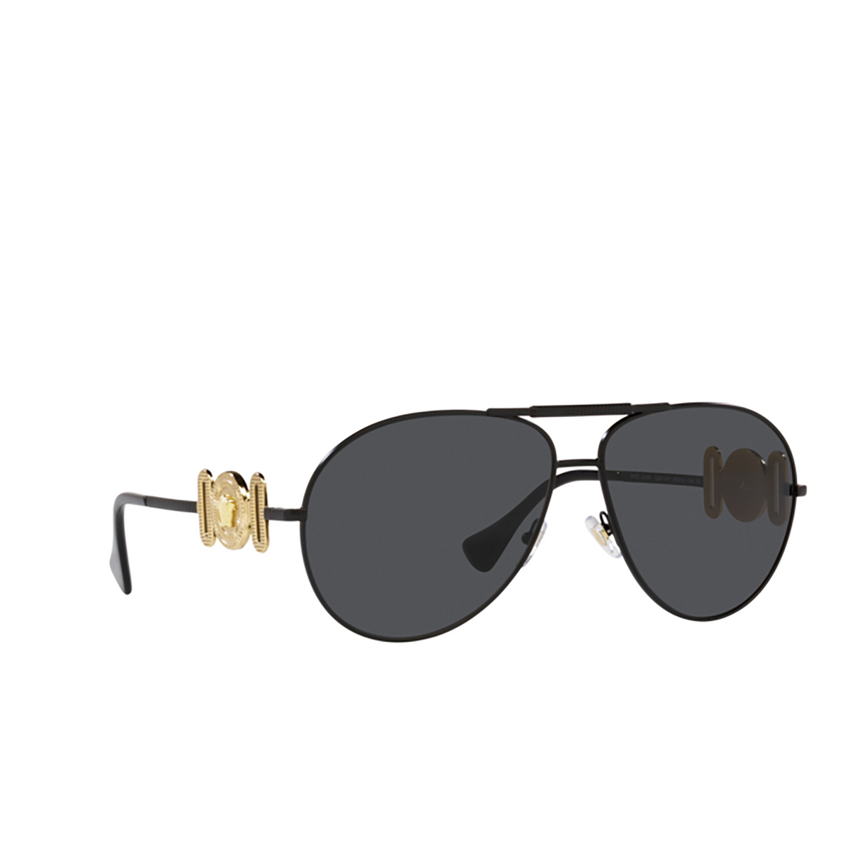 Versace VE2249 Sunglasses 126187 Matte Black - three-quarters view