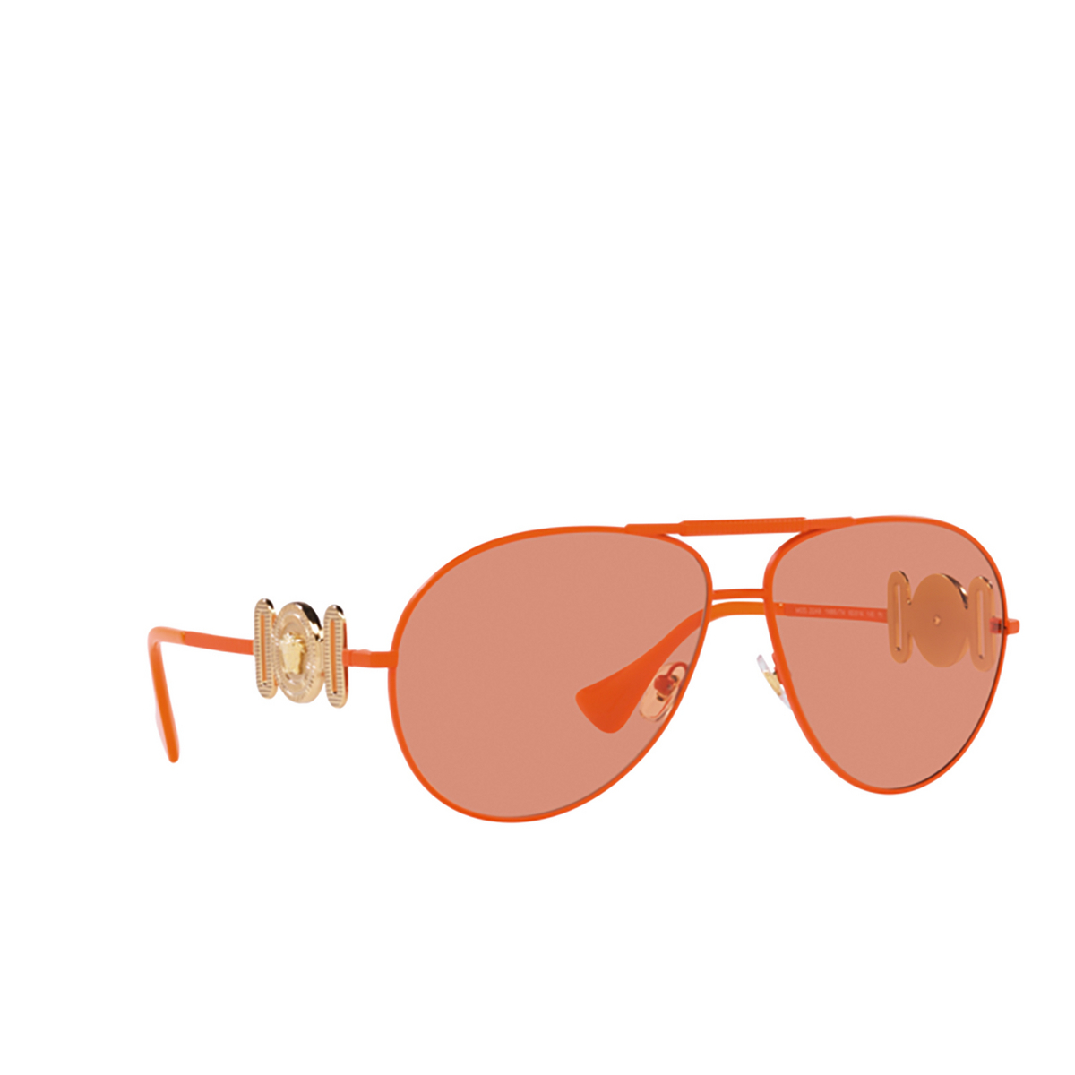 Versace VE2249 Sunglasses 148574 Matte Orange - three-quarters view