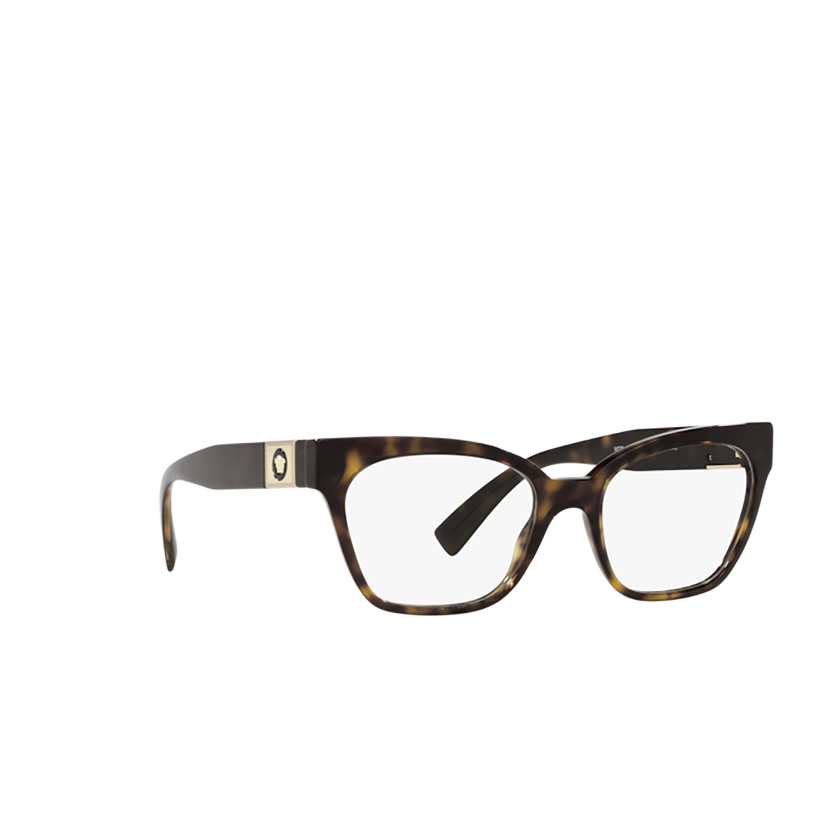 Versace VE3294 Eyeglasses 108 Havana - three-quarters view
