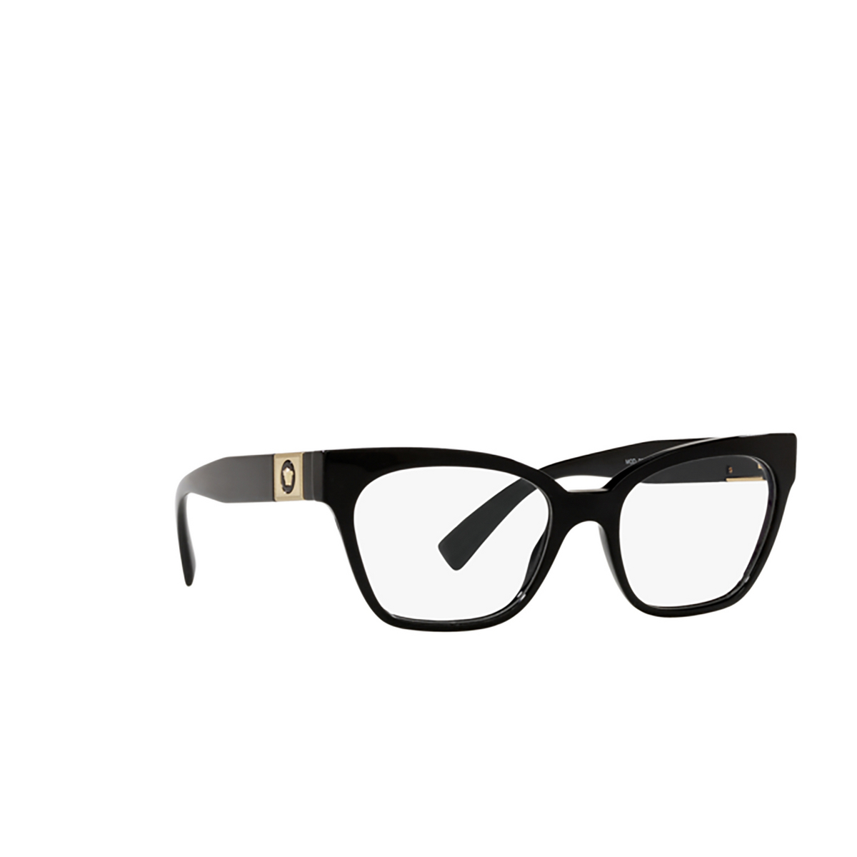 Versace VE3294 Eyeglasses GB1 Black - three-quarters view