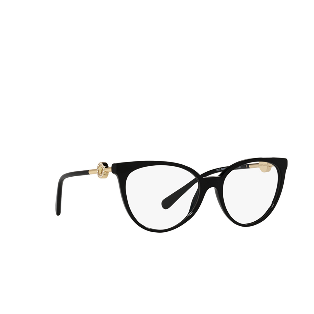 Versace VE3298B Eyeglasses GB1 Black - three-quarters view