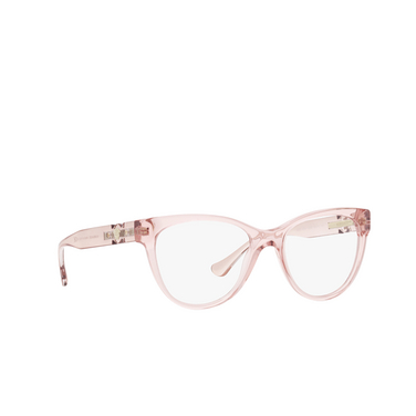 Occhiali da vista Versace VE3304 5339 transparent pink - tre quarti