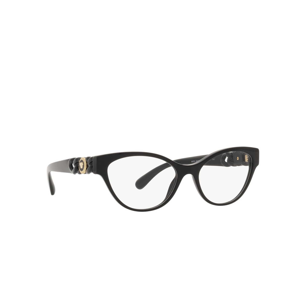 Versace VE3305 Eyeglasses GB1 Black - three-quarters view