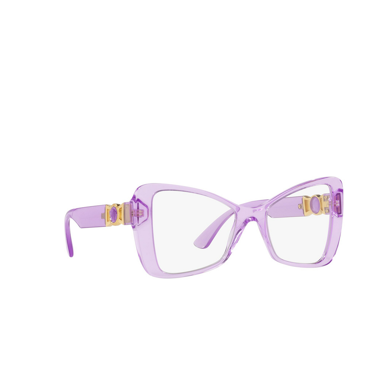 Versace VE3312 Eyeglasses 5352 Transparent Lilac - three-quarters view