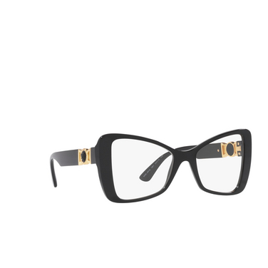 Versace VE3312 Eyeglasses GB1 black - three-quarters view