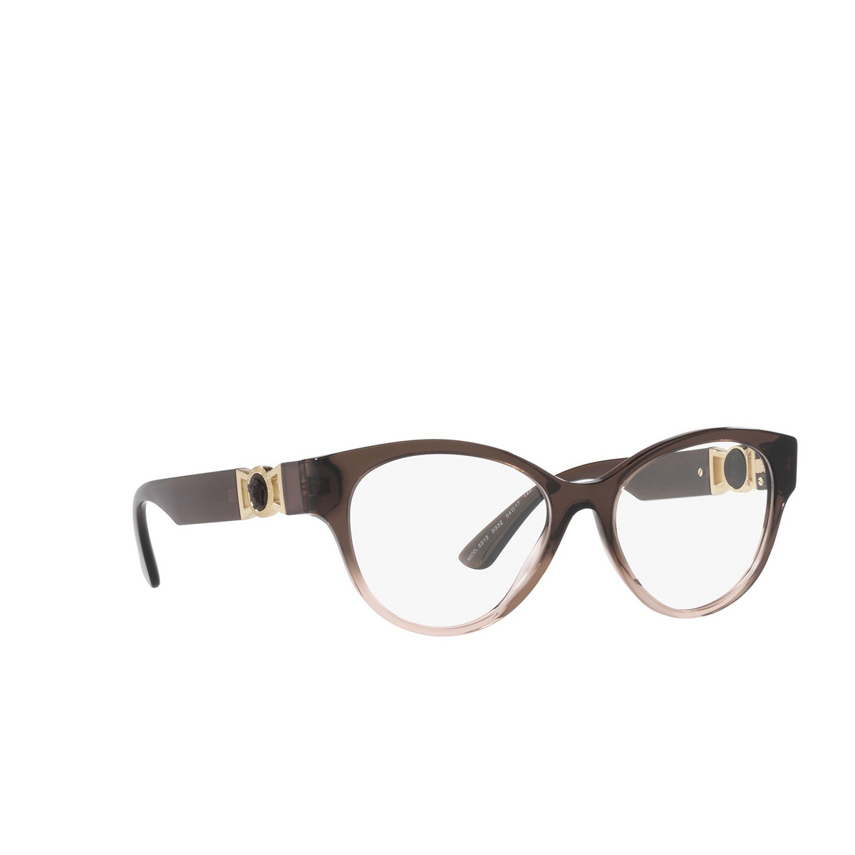 Versace VE3313 Eyeglasses 5332 Brown Transp Gradient Beige - three-quarters view