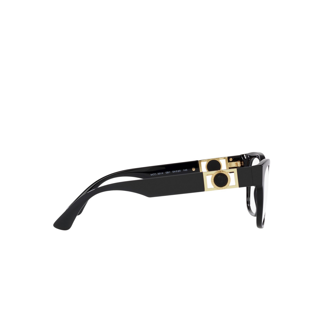 Versace VE3314 Eyeglasses GB1 Black - 3/4