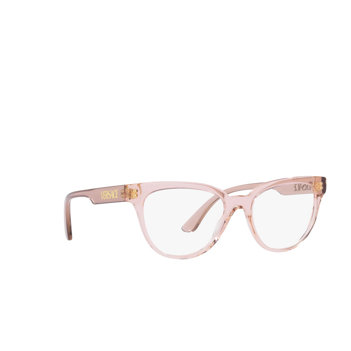 Occhiali da vista Versace VE3315 5339 Transparent Pink - tre quarti