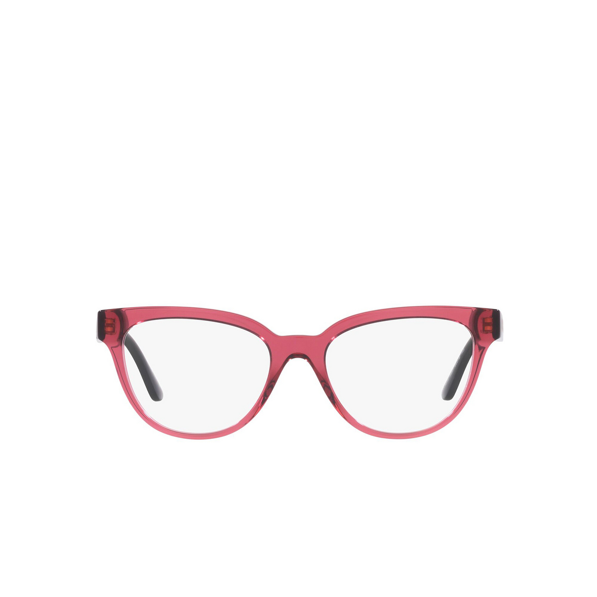 Versace® Cat-eye Eyeglasses: VE3315 color Transparent Red 5357 - front view.